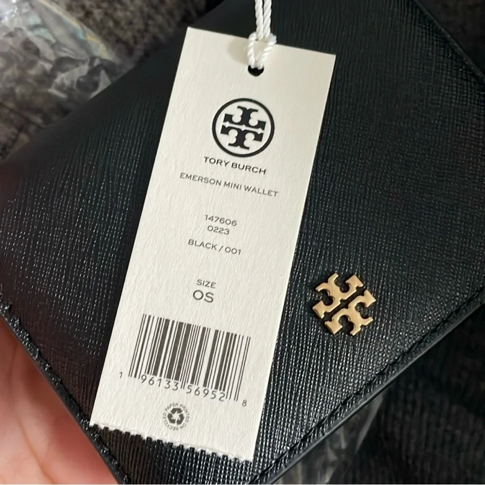 NWT authentic tory burch black tote bag , crossbody & matching wallet - Picture 11 of 14
